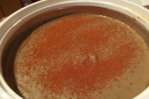 Supa crema de linte cu chimen si boia afumata