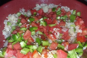 Mancare de orez cu spanac si legume