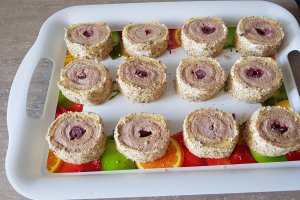 Desert rulada cu crema de ciocolata