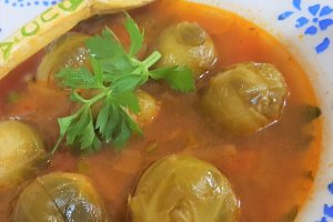 Ciorba cu verzisoare de  Bruxelles