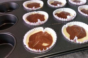 Desert muffins de post cu aroma de vanilie si cacao