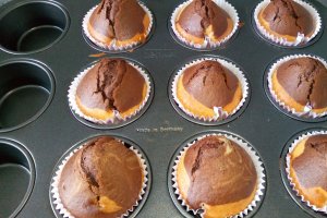 Desert muffins de post cu aroma de vanilie si cacao