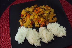 Ghiveci de legume cu orez fiert