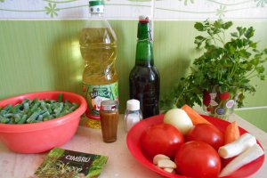 Ciorba de fasole verde, cu rosii
