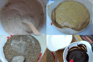 Desert tort de primavara cu ciocolata si fructe goji
