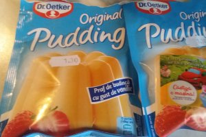 Desert prajitura cu mere, budinca si foietaj
