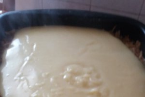 Desert prajitura cu mere, budinca si foietaj