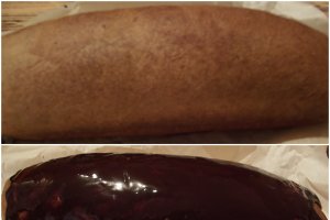 Desert cozonac de post cu suc de portocale si glazura de cacao