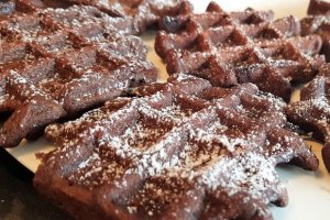 Desert vafe brownies / Gaufres de casa cu ciocolata