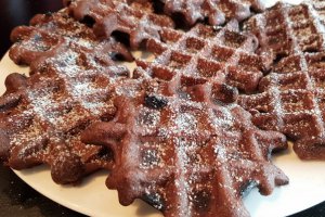 Desert vafe brownies / Gaufres de casa cu ciocolata