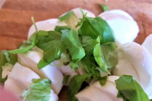 Salata cu mozzarella si cheddar