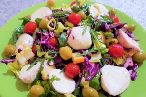 Salata cu mozzarella si cheddar