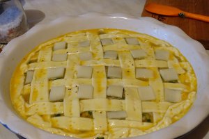 Placinta cu carne si mozzarella