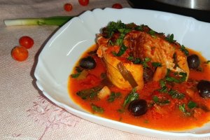 Salau in sos de rosii cu masline, la Multicookerul Crock-Pot Express cu gatire sub presiune