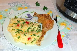 Pilaf cu supa de pasare, la Multicooker-ul Crock-Pot Express cu gatire sub presiune