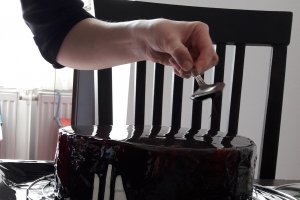Desert tort spirala cu fructe de padure si glazura oglinda