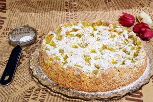 Desert prajitura cu rubarba