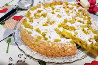 Desert prajitura cu rubarba