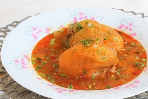 Ciorba de ardei umpluti cu carne de vacuta