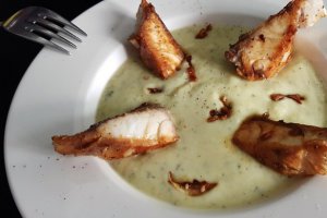 Peste alb cu crema de dovlecei
