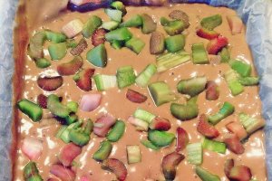 Desert prajitura cu merdenchi si rubarba