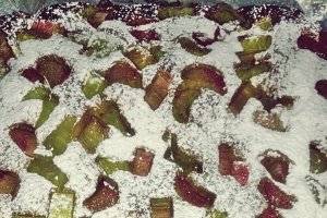 Desert prajitura cu merdenchi si rubarba