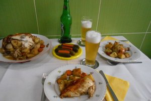 Pui in punga, la cuptor