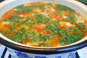 Bors taranesc, cu legume si taitei
