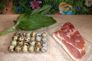 Oua de prepelita in bacon