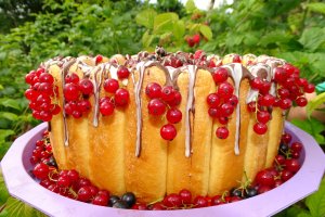 Desert tort cocktail cu fructe