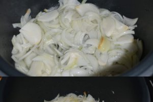 Tocana de legume cu galbiori si frigarui