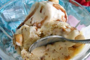 Desert inghetata de vanilie, cu alune de padure