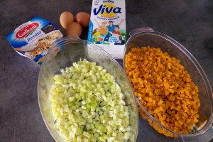Budinca cu dovlecei si cartofi dulci