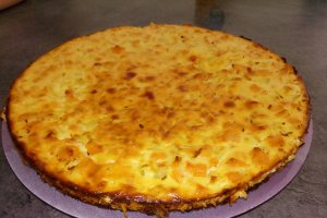 Budinca cu dovlecei si cartofi dulci