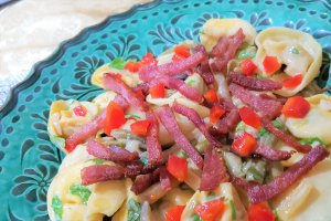 Tortellini cu sunculita si fasole verde