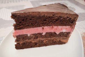 Desert tort de ciocolata si zmeura