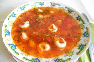 Supa de rosii cu tortellini