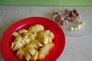 Tocanita de cartofi, cu carne de porc