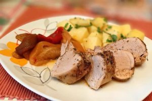 Muschiulet de porc, la tava