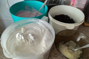 Desert prajitura cu iaurt si mure (fara coacere)