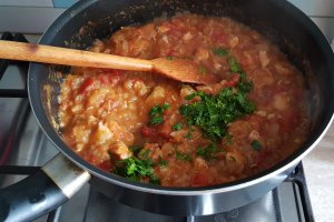 Vinete umplute, la cuptor