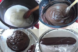 Desert ciocolata de casa cu indulcitor, cafea si migdale