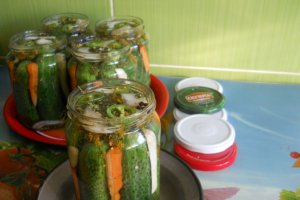 Castraveti murati, in saramura cu otet