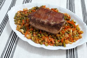 Piept de porc fiert in bere