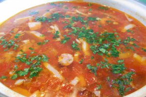 Ciorba de legume, cu afumaturi