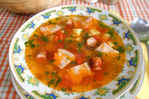 Ciorba de legume, cu afumaturi
