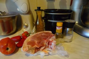 Jambon impanat, gatit la slow cooker Crock-Pot