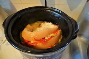 Jambon impanat, gatit la slow cooker Crock-Pot
