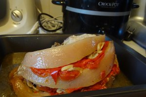 Jambon impanat, gatit la slow cooker Crock-Pot