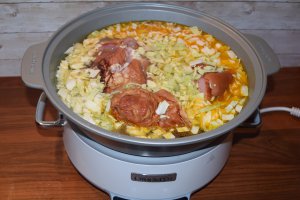 Ciorba ardeleneasca de varza cu ciolan, la slow cooker Crock-Pot 6L Duraceramic